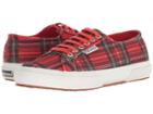 Superga 2750 Tartanvelw (red Plaid) Women's Shoes