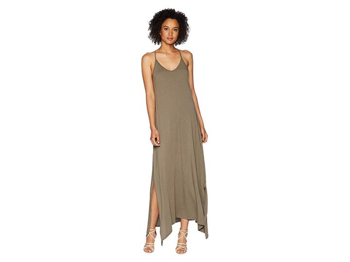 Michael Stars Cotton Modal Long Strappy Dress (camo) Women's Dress