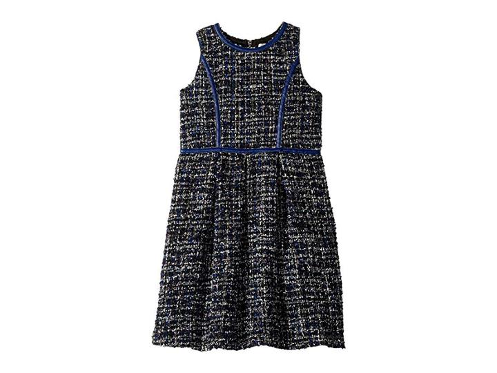 Us Angels Boucle Dress (big Kids) (navy) Girl's Dress