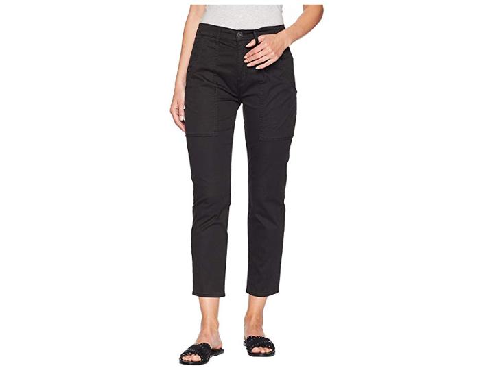 Hudson The Leverage High-rise Ankle Cargo In Black (black) Women's Jeans