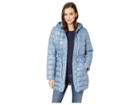 Kenneth Cole New York Hooded Packable Anorak W/ Contrasted Color Lining (dusty Shale) Women's Coat
