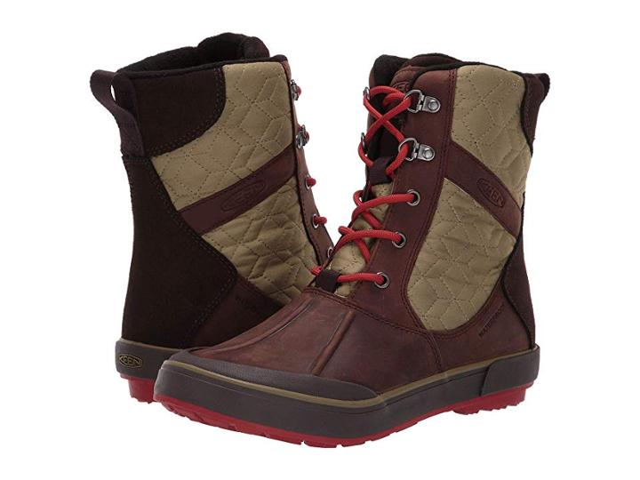 Keen Elsa Ii Quilted Waterproof (mulch/martini Olive) Women's Shoes