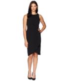 Tahari By Asl Side Draped Sleeveless Crepe Dress (cardinal Red) Women's Dress