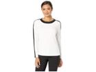 Calvin Klein Long Sleeve Knit Top (cream/black) Women's Clothing