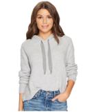 1.state Hooded Crop Sweatshirt (light Heather Grey) Women's Sweatshirt
