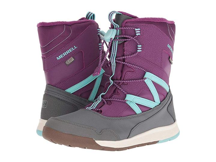 Merrell Kids Snow Bank 3.0 Waterproof (big Kid) (purple/turquoise) Girls Shoes