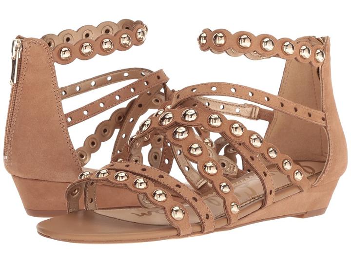 Sam Edelman Dustee (golden Caramel Kid Suede Leather) Women's Sandals