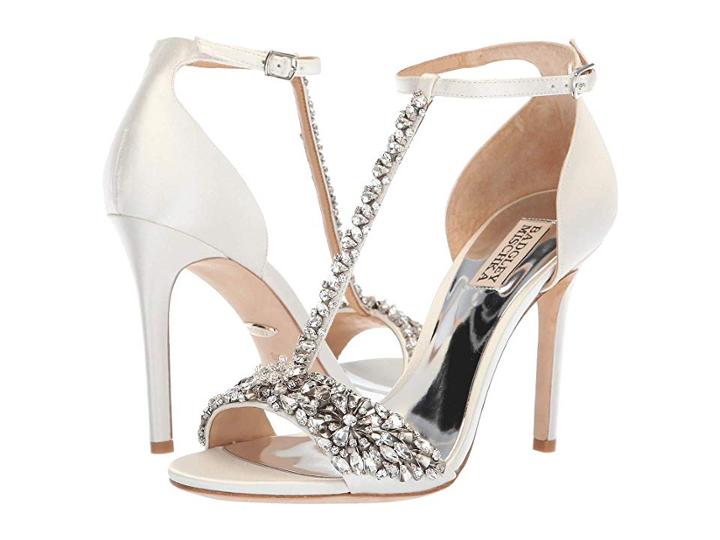 Badgley Mischka Veil (soft White Satin) High Heels