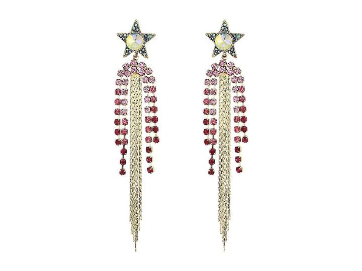 Betsey Johnson Star Chandelier Earrings (pink) Earring