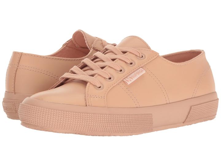 Superga 2750 Fglu Sneaker (blossom Pink Leather) Women's Lace Up Casual Shoes