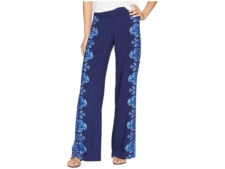 Lilly Pulitzer Bal Harbour Palazzo Pants (bright Navy Twice As Nice Engineered) Women's Casual Pants