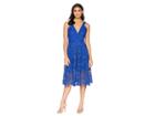 Adelyn Rae Marilyn Woven Lace Midi Dress (cobalt) Women's Dress