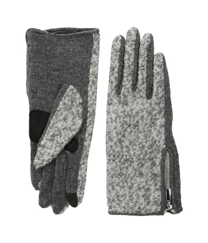 Echo Design Classic Boucle Gloves (heather Grey) Dress Gloves
