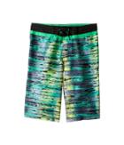 Speedo Kids Splash Stripe E-board Shorts (little Kids/big Kids) (algae Green) Boy's Swimwear