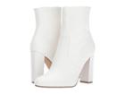 Steve Madden Editor Dress Bootie (white Leather) Women's Shoes