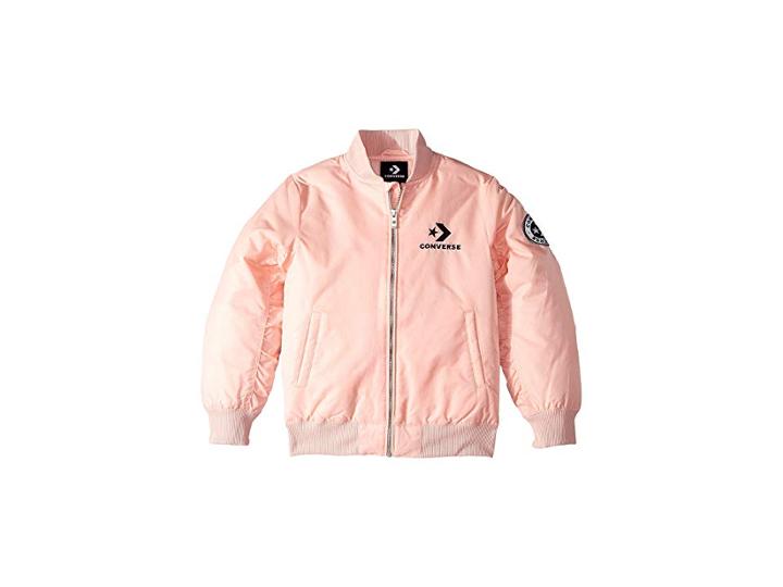 Converse Kids Polyfill Varsity Bomber (big Kids) (converse Storm Pink) Girl's Coat