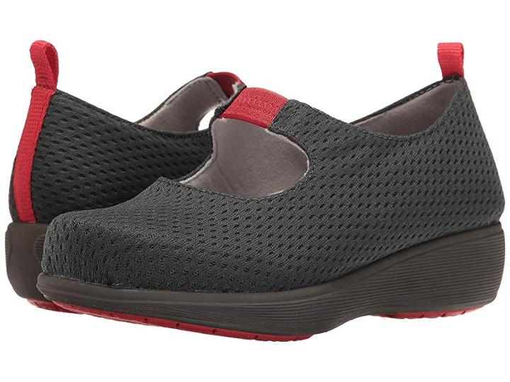 Softwalk Miranda (grey/racer Red) Women's Clog Shoes