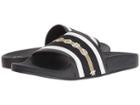 Marc Jacobs Cooper Webbing Aqua Slide (black Multi) Women's Shoes