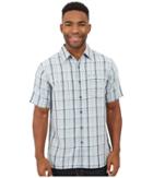Royal Robbins Pilat Plaid Short Sleeve Shirt (blue Chill) Men's Short Sleeve Button Up