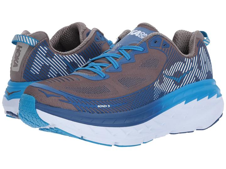 Hoka One One Bondi 5 (charcoal Gray/true Blue) Men's Running Shoes