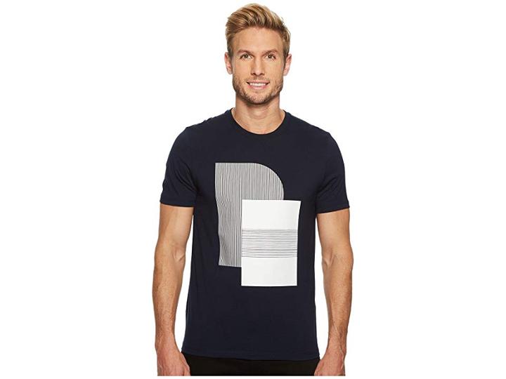 Perry Ellis Pe Logo Crew (dark Sapphire) Men's Clothing
