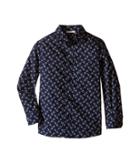 Dolce & Gabbana Kids City Fiorellini Print Shirt (toddler/little Kids) (navy Print) Boy's Clothing
