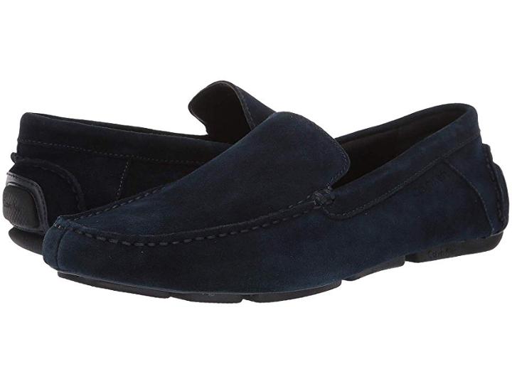 Calvin Klein Miguel (dark Navy Calf Suede) Men's Shoes