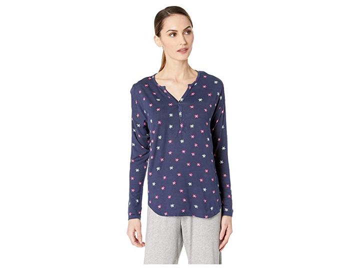 Hatley Henley Lounge Top (blue) Women's Pajama