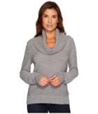 Pendleton Textured Drape Neck Pullover (soft Grey Heather) Women's Sweater