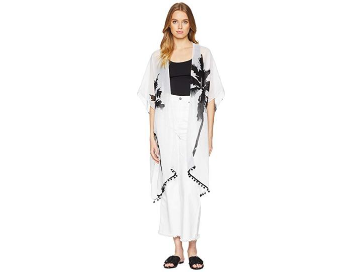 Steve Madden West Palm Beach Kimono Topper (white) Women's Clothing