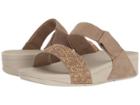 Fitflop Lulu Popstud Slide Sandal (desert Stone) Women's  Shoes