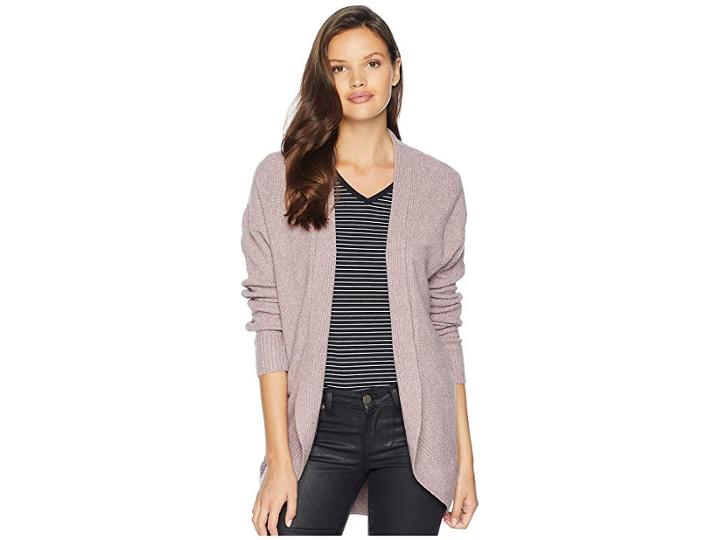 Pink Rose Dolman Long Sleeve Open Cardigan (mauve) Women's Sweater
