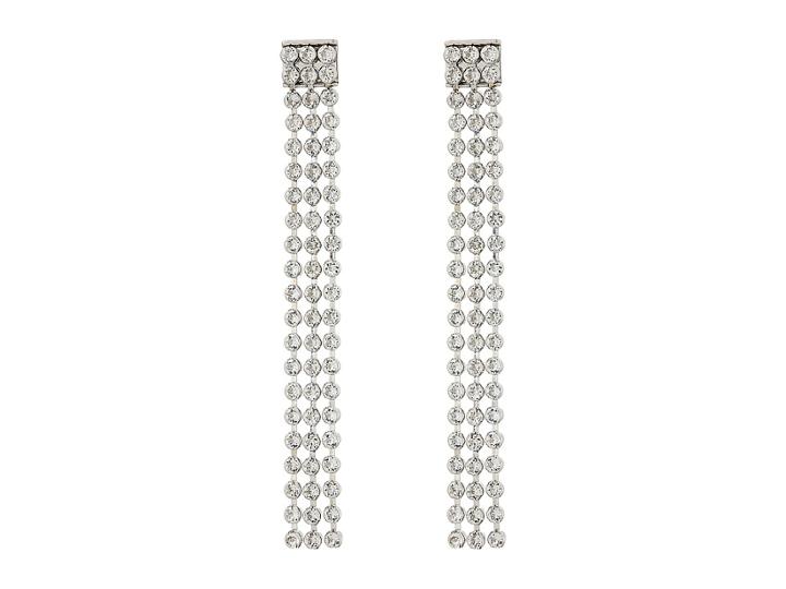 Swarovski Long Fit Refresh Pierced Earrings (white) Earring