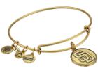 Alex And Ani Mlb(r) San Diego Padres Charm Bangle (rafaelian Gold Finish) Bracelet