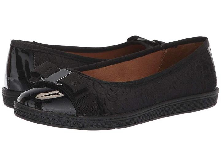 Soft Style Faeth (black Rose Velvet) Women's Flat Shoes
