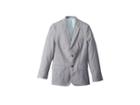 Calvin Klein Kids Textured Slub Linen Jacket (big Kids) (light Grey) Boy's Coat