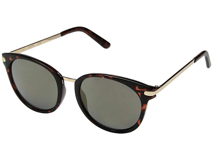Kenneth Cole Reaction Kc1309 (dark Havana/brown Mirror) Fashion Sunglasses