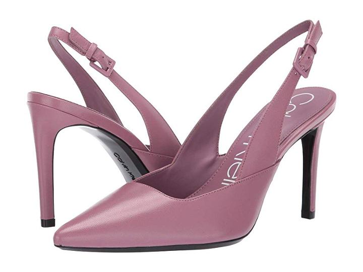 Calvin Klein Rielle Slingback Pump (amethyst Leather) High Heels