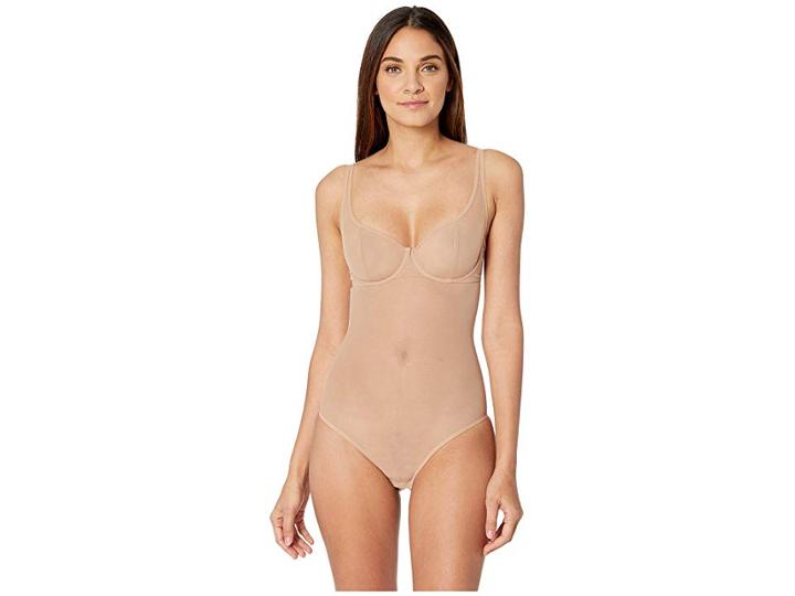 Yummie High Leg Underwire Bodysuit (almond) Women's Jumpsuit & Rompers One Piece
