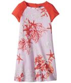 Versace Kids Short Sleeve Dress Starfish Print (big Kids) (pink Print) Girl's Dress