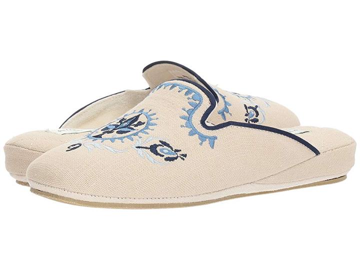 Patricia Green Linen Rosa (blue) Women's Slippers