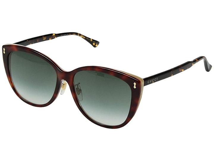 Gucci Gg0193sk (havana/havana/green) Fashion Sunglasses