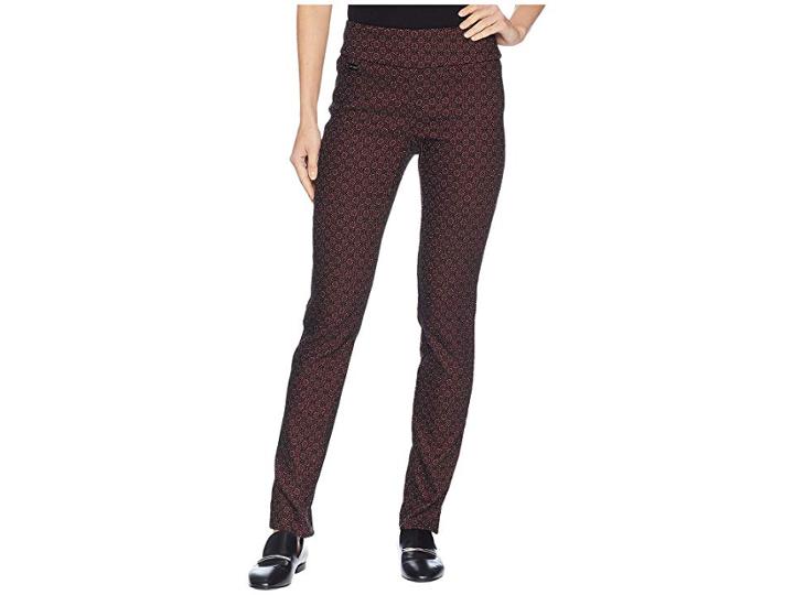Lisette L Montreal Beads Medallion Jacquard Slim Pants (brick Red) Women's Casual Pants