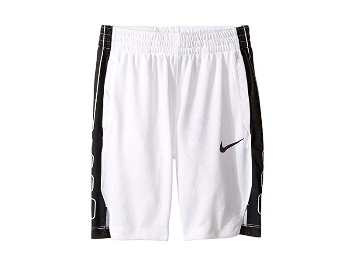 Nike Kids Elite Basketball Short (little Kids/big Kids) (white/black/black) Girl's Shorts