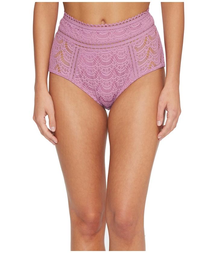 Becca By Rebecca Virtue Color Play High-waist (mauve) Women's Swimwear