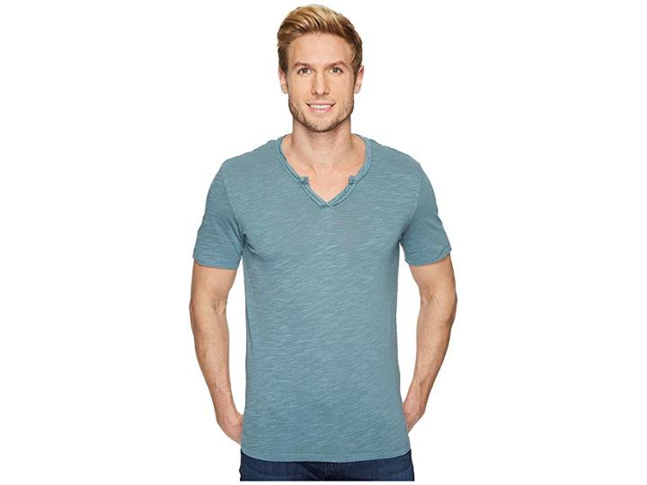 Mod-o-doc Topanga Short Sleeve Notch V-neck Tee (oasis) Men's T Shirt