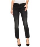7 For All Mankind Roxanne Ankle W/ Raw Hem In Aged Onyx (aged Onyx) Women's Jeans