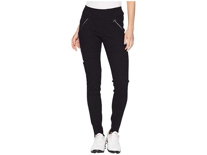 Jamie Sadock Rasin Textured Skinnylicious Slimming Pull-on Pants (jet Black) Women's Casual Pants