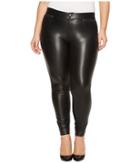 Hue Plus Size Leatherette Leggings (black) Women's Casual Pants