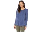 Mod-o-doc Rayon Spandex Fleece Drop Shoulder Tunic With Rib Trim (true Navy) Women's Clothing